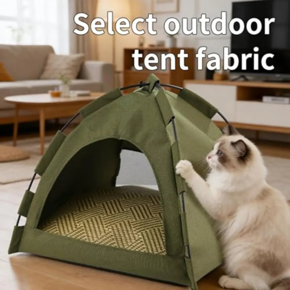 Semi Enclosed Outdoor Pet Tent Shelter for Cats and Dogs