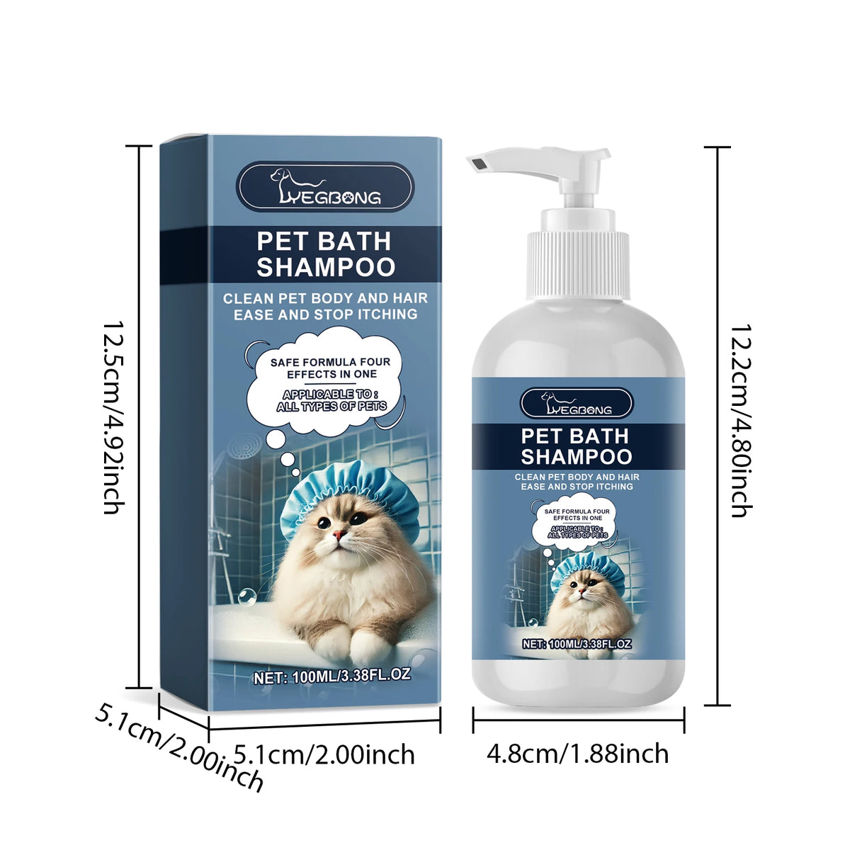 YEGBONG Gentle Pet Shampoo for Dogs and Cats Skin Care