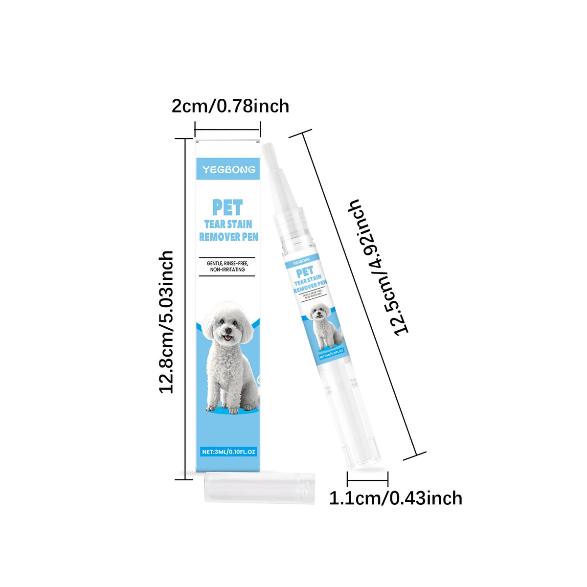 YEGBONG Pet Tear Stain Cleaner Pen for Dogs and Cats
