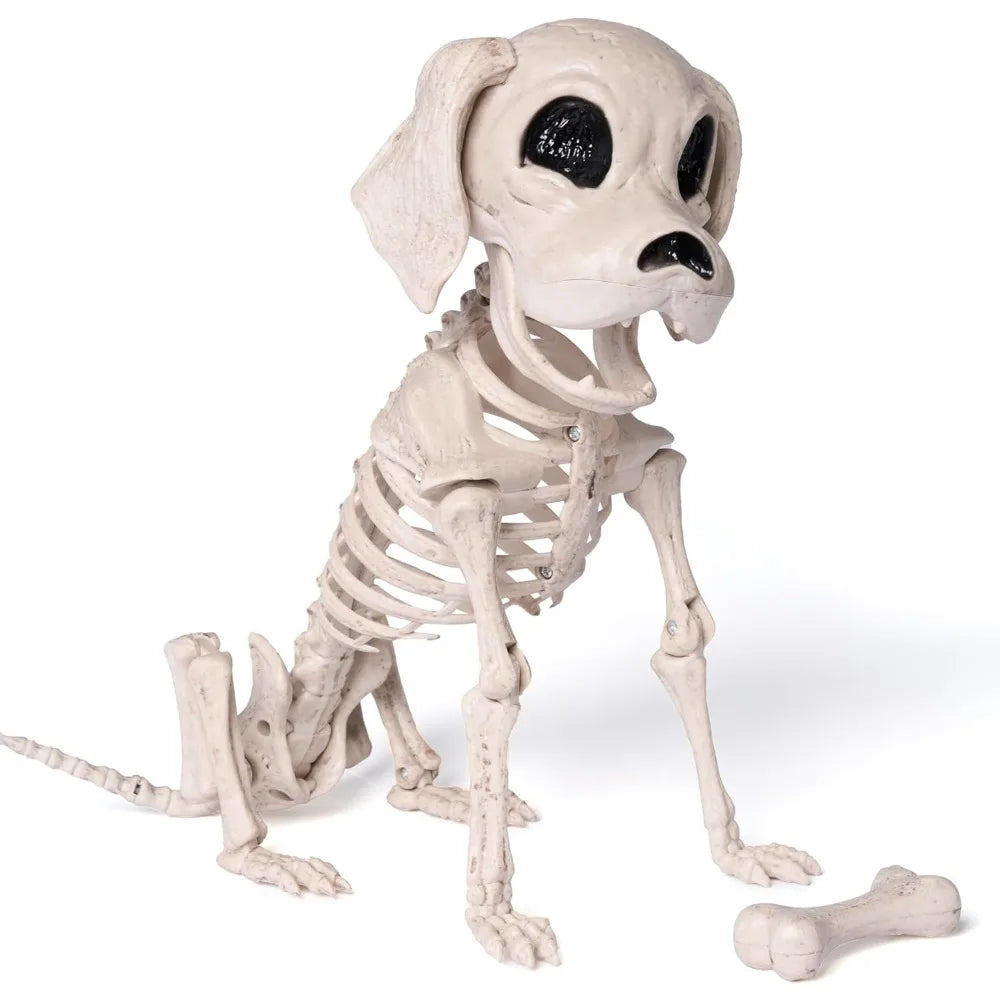 Posable Halloween Dog Skeleton Decoration With Movable Joints For Parties