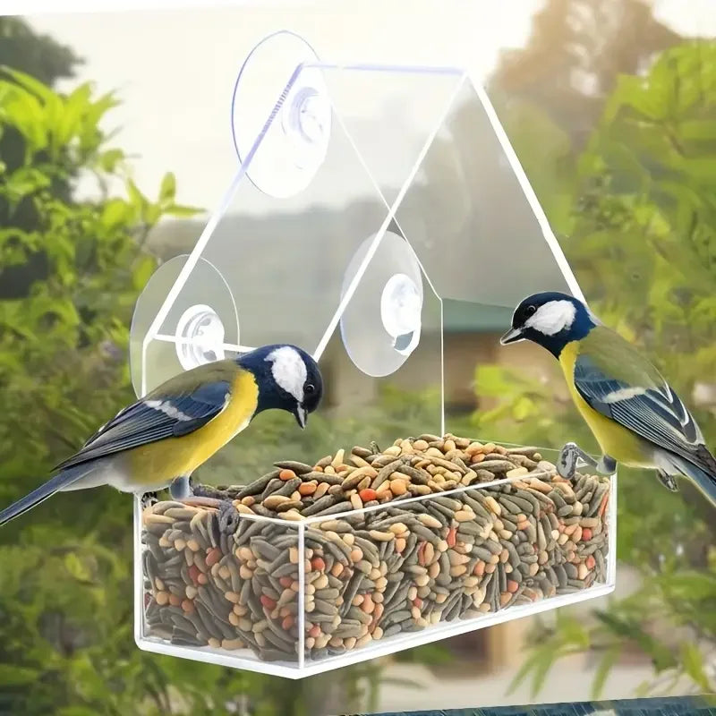 Clear Window Bird Feeder With Strong Suction Cups For Birds