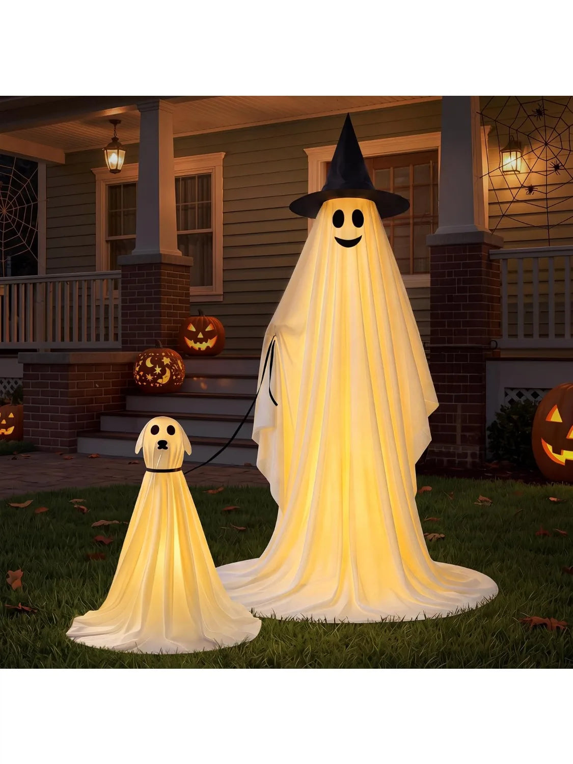 Joyfy Halloween Ghost and Dog Decorations With LED Lights