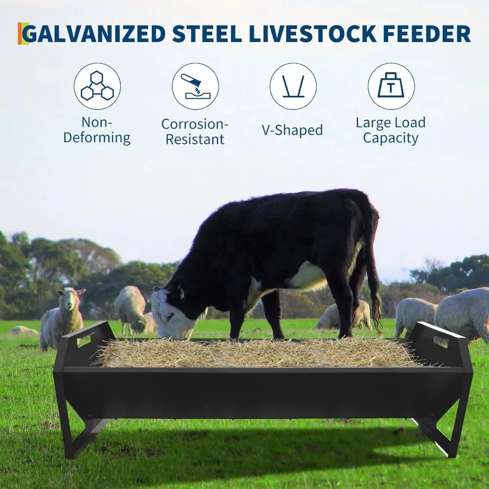 Garvee Heavy Duty Livestock Feeder for Sheep, Goats, and Pigs