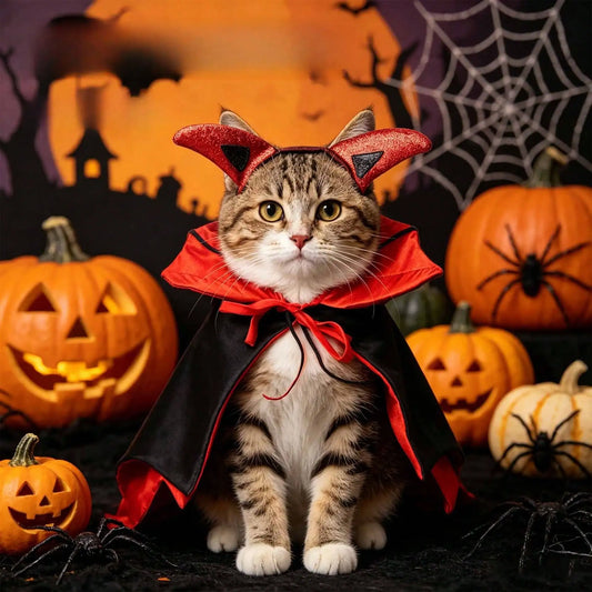 Funny Halloween Bat Pet Costume Cape for Cats and Dogs