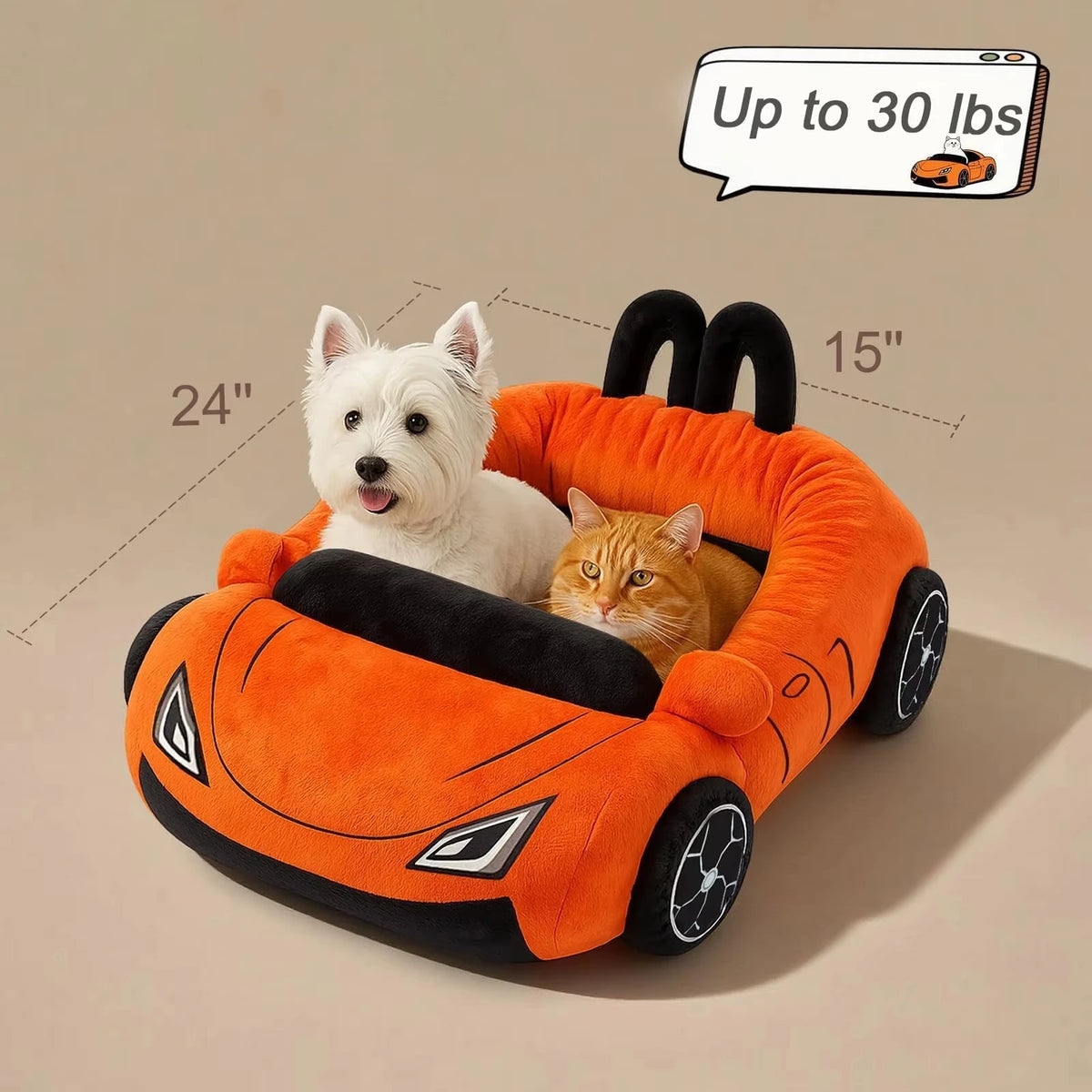 CWV Cozy Supercar Cat Bed With Soft Washable Pillow