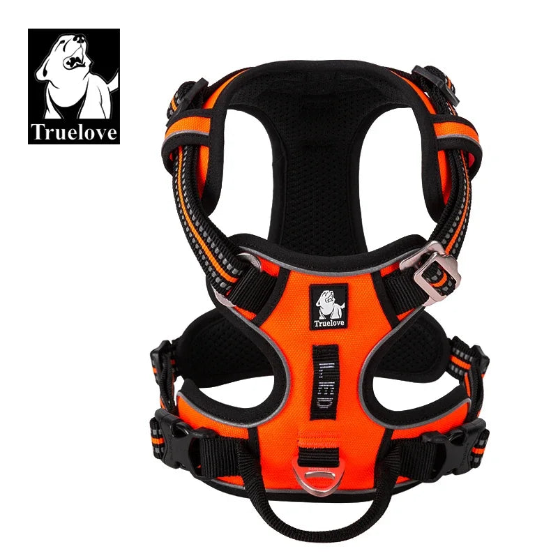 TRUELOVE Reflective Adjustable Padded Dog Harness for All Breeds