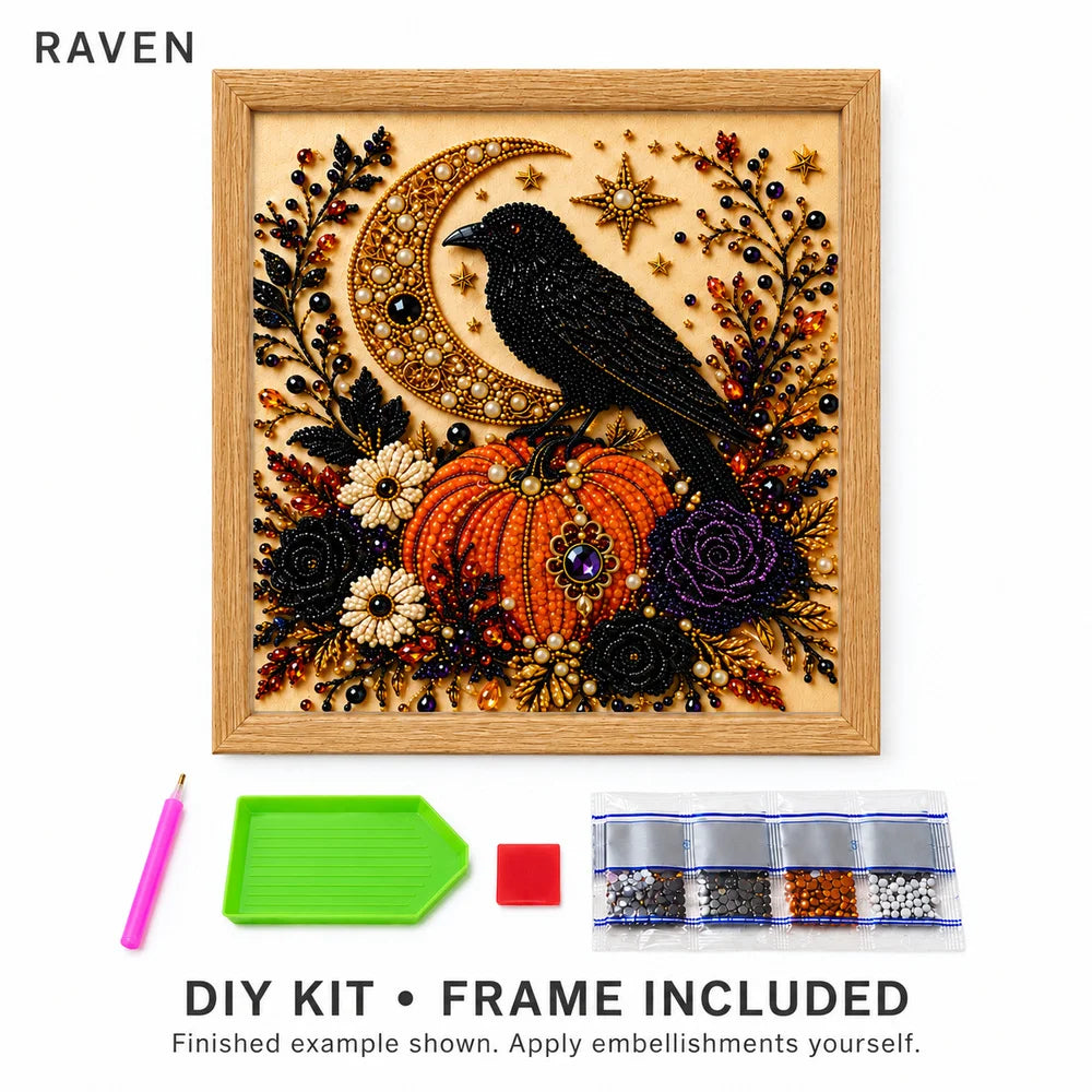 Zoe Halloween Pearl Diamond Painting Kit With Frame Decor