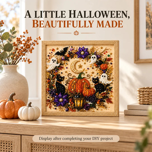 Zoe Halloween Pearl Diamond Painting Kit With Frame Decor