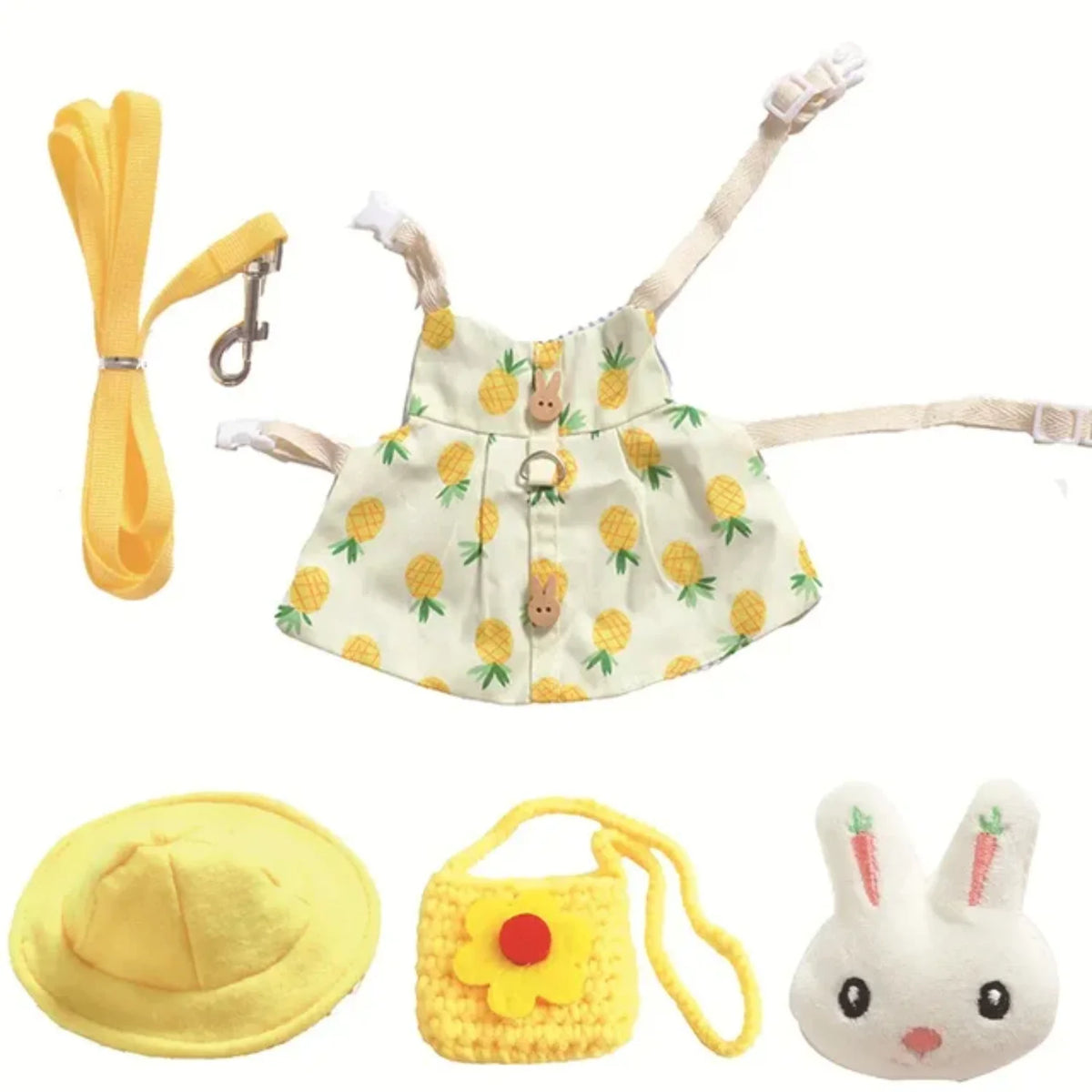 Small Pet Harness Leash Set For Rabbits And Guinea Pigs