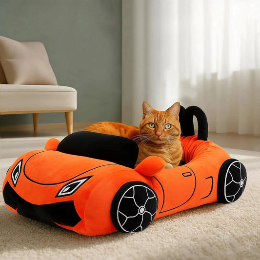 CWV Cozy Supercar Cat Bed With Soft Washable Pillow