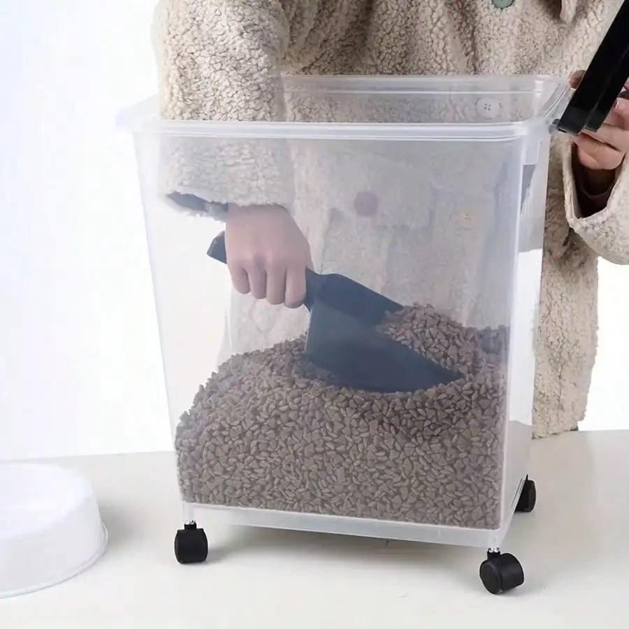 Airtight Stackable Pet Food Storage Container Set With Scoop