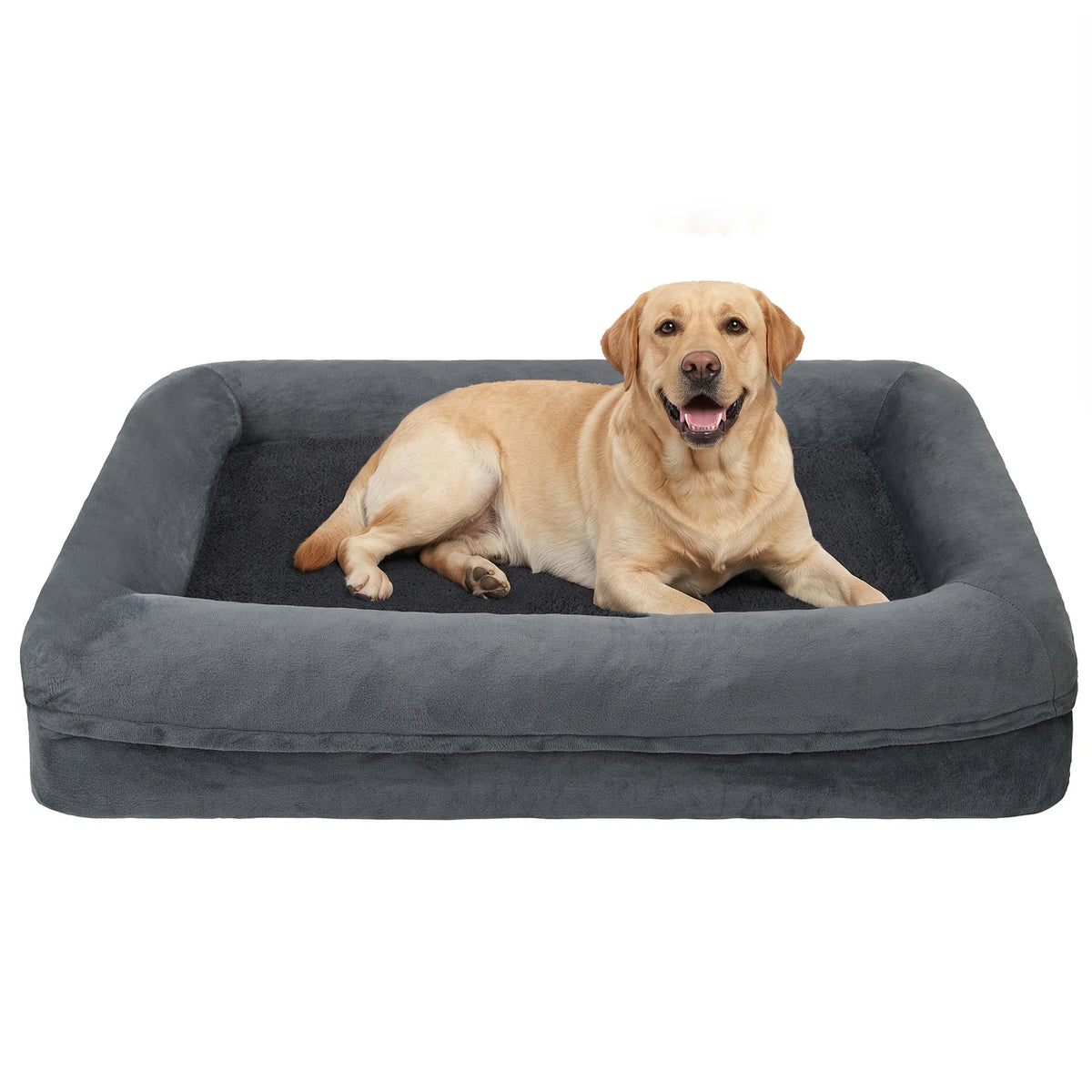 OUTWIND Orthopedic Bolster Dog Bed With Raised Sides Non Slip Base