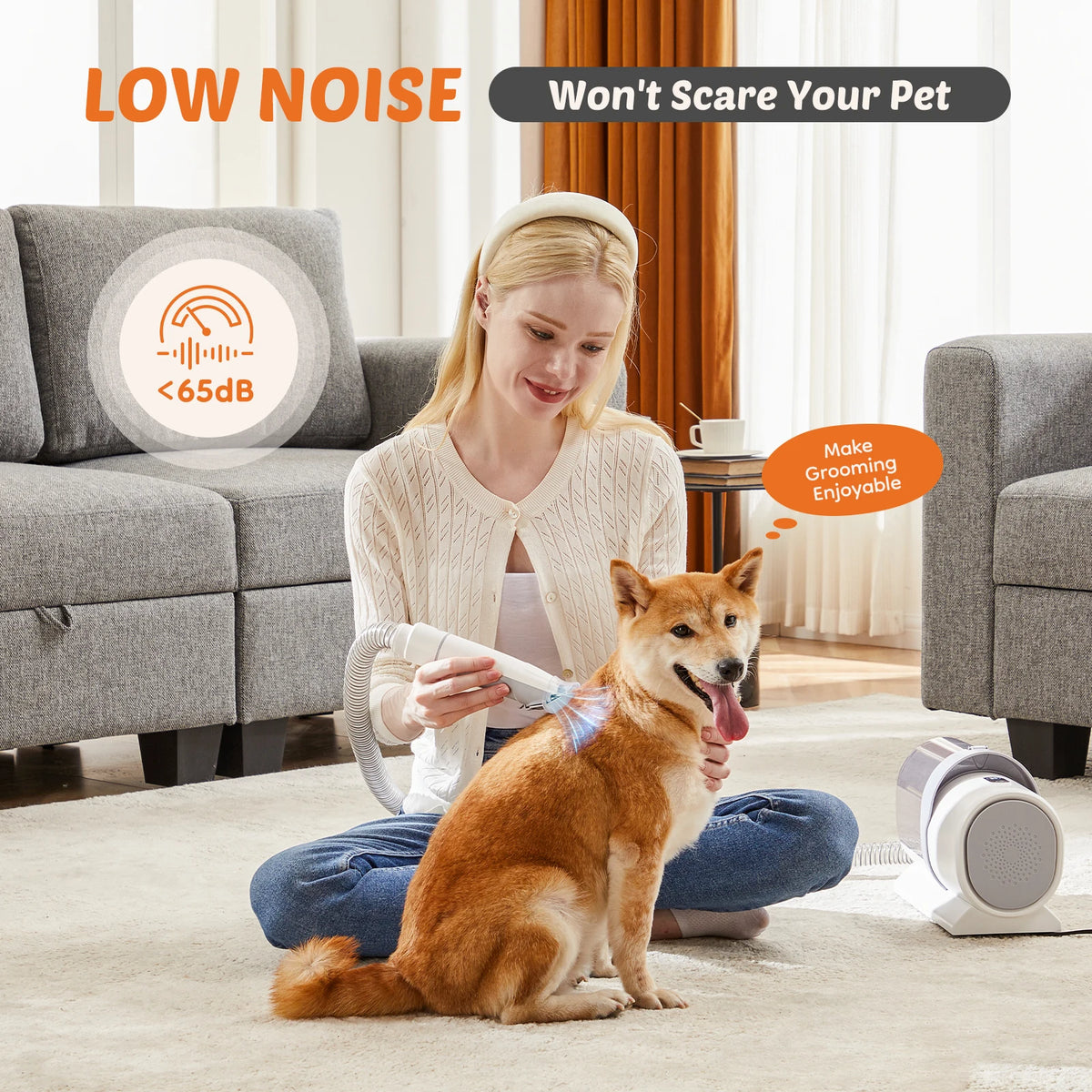 JHK Professional Pet Grooming Vacuum Kit With Clippers And Tools