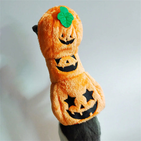 Halloween Pumpkin Dog Costume Warm Fleece Pet Cosplay Hoodie