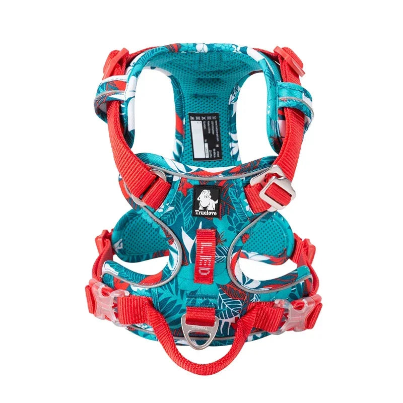 TRUELOVE Reflective Adjustable Padded Dog Harness for All Breeds