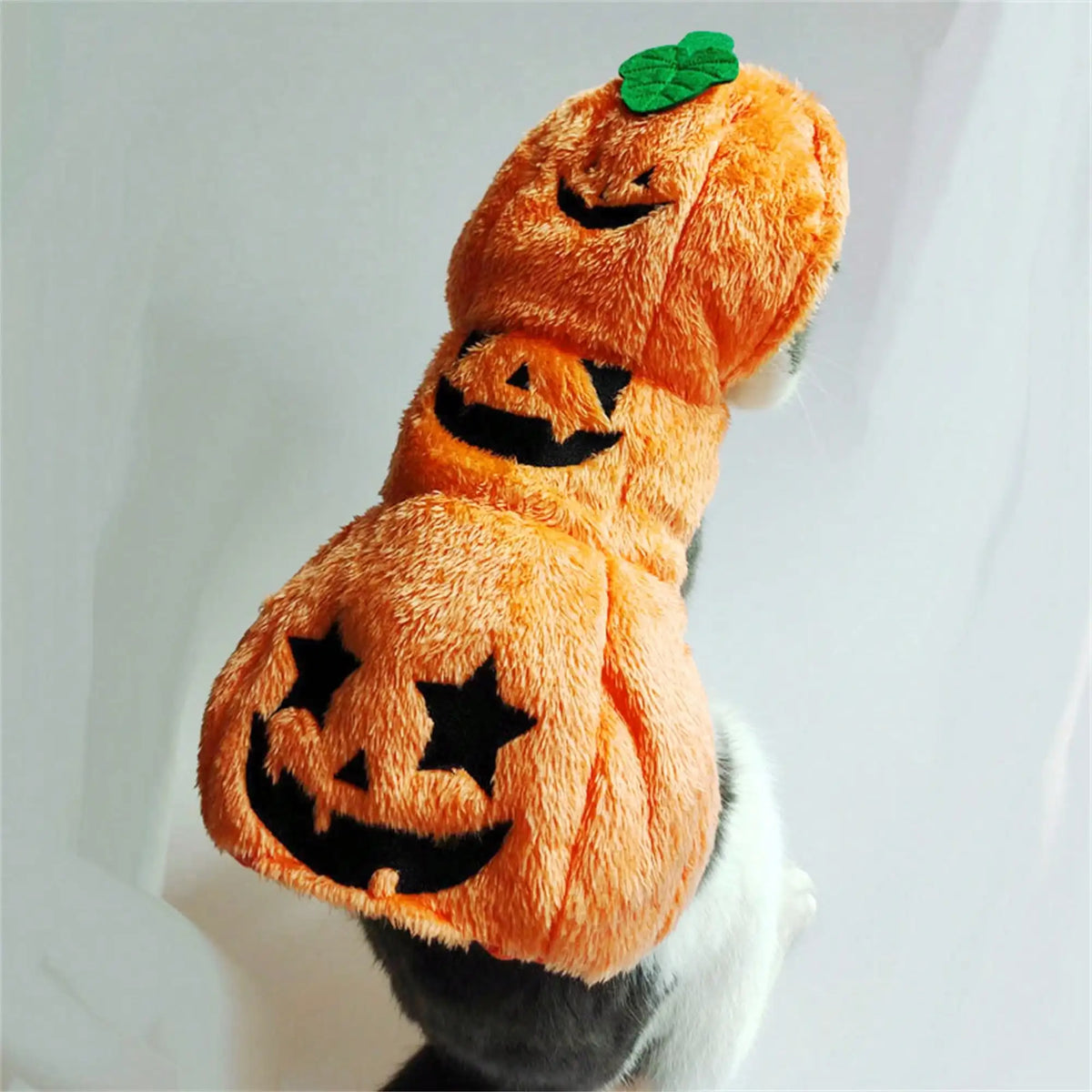 Halloween Pumpkin Dog Costume Warm Fleece Pet Cosplay Hoodie