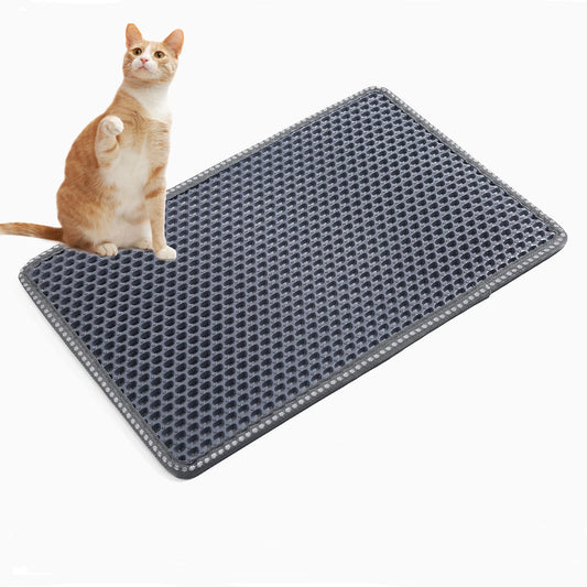Double Layer Cat Litter Mat With Waterproof Scatter Protection