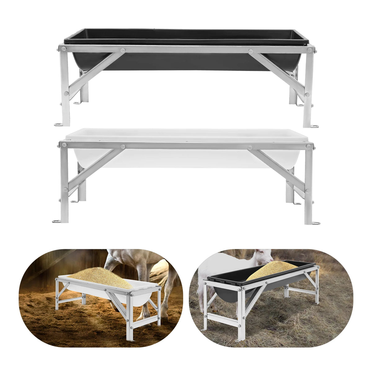 Livestock Feed Trough With Stand for Cattle and Sheep