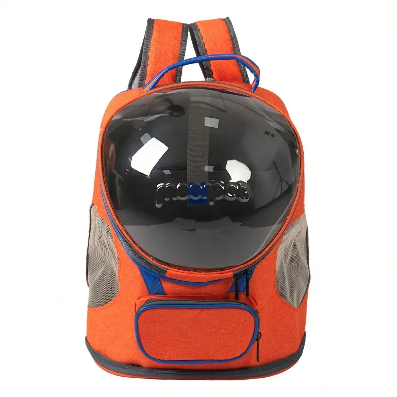Foldable Breathable Transparent Pet Carrier Backpack for Cats and Dogs