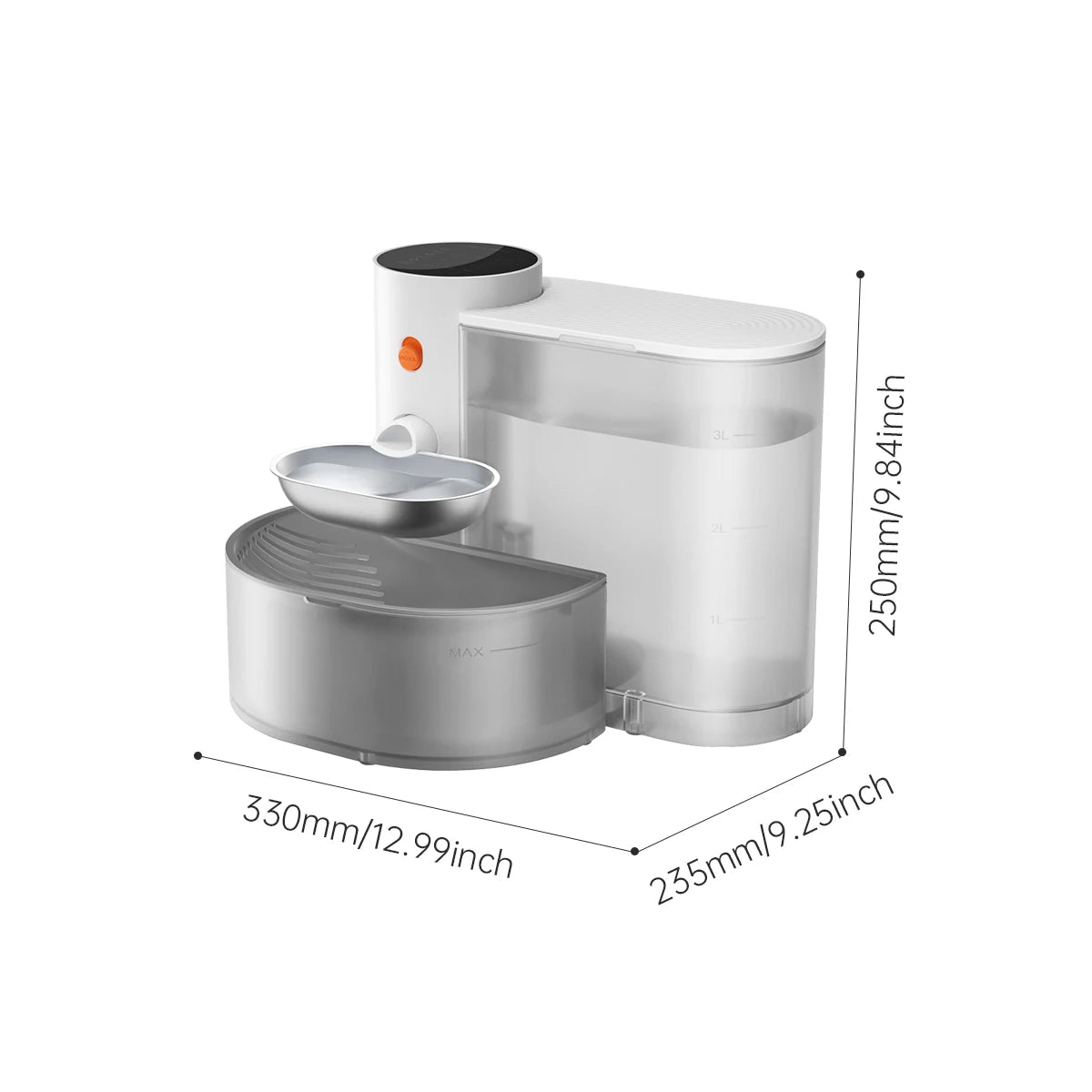 Booteely Automatic Stainless Steel Pet Water Bowl With Purification