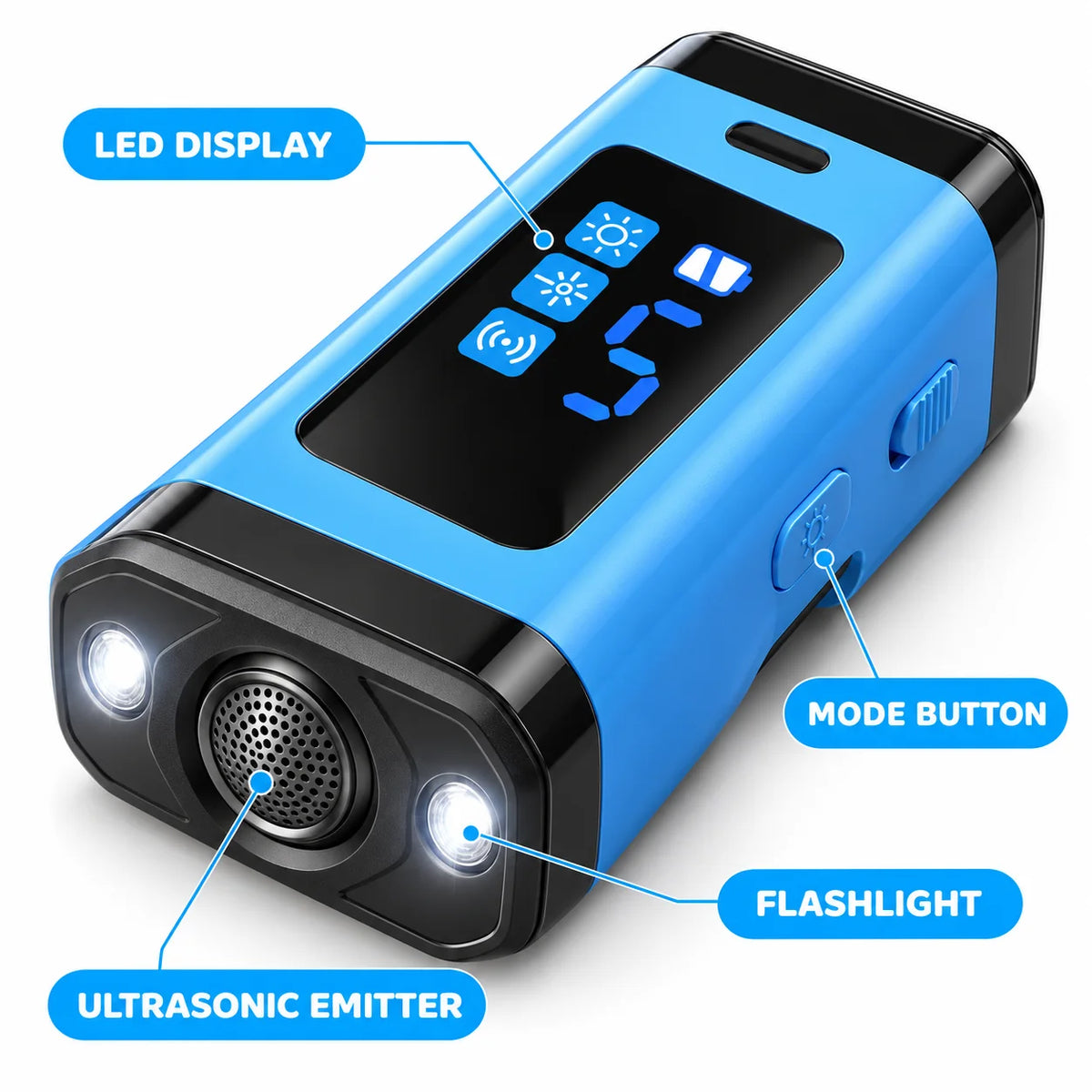 Ultrasonic Dog Bark Control Device With Adjustable Sensitivity for Training