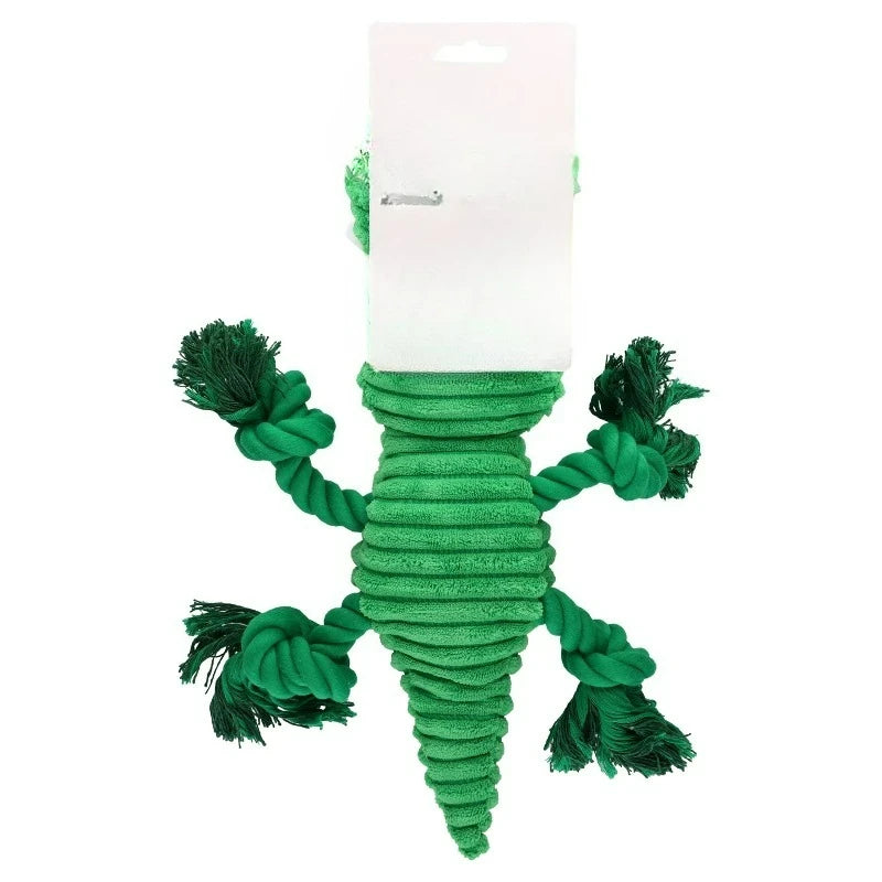 Alligator Plush Dog Toy With Squeaker For Interactive Chewing