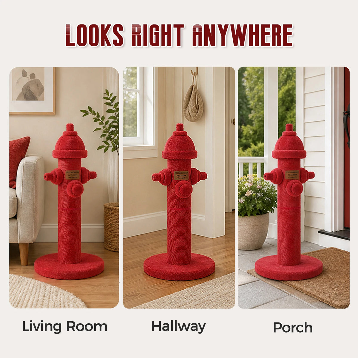 PAWZ Road Fire Hydrant Sisal Cat Scratching Post for Cats