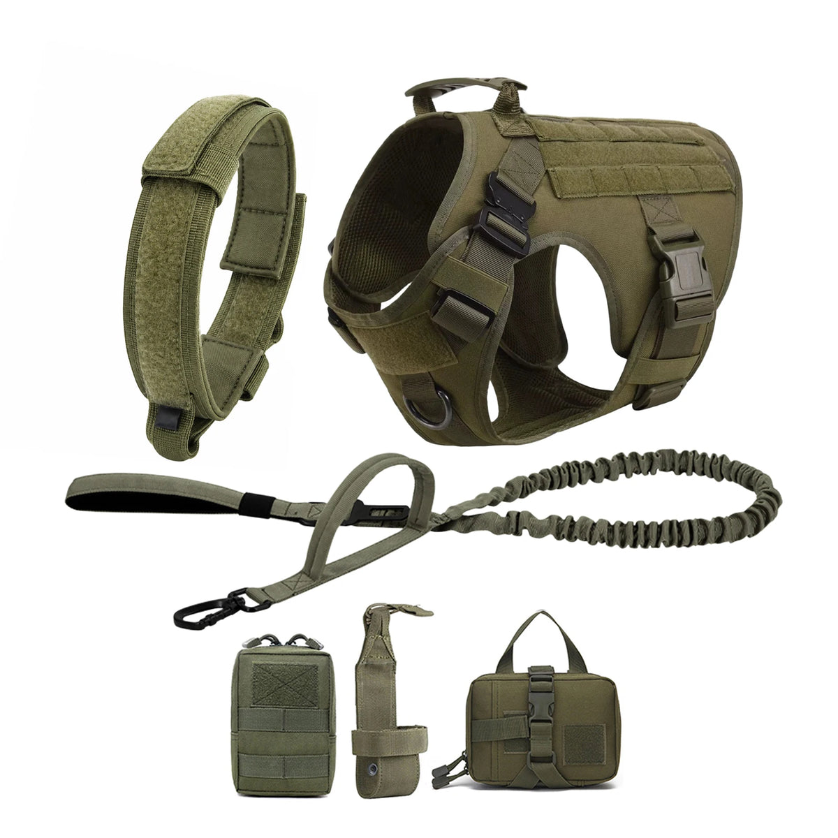 PETRAVEL Tactical Dog Harness With MOLLE Pouches For Training