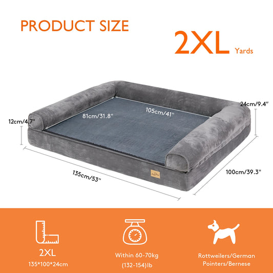 BINGOPAW Orthopedic Dog Bed With Removable Washable Cushion Cover