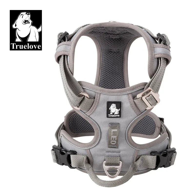 TRUELOVE Reflective Adjustable Padded Dog Harness for All Breeds