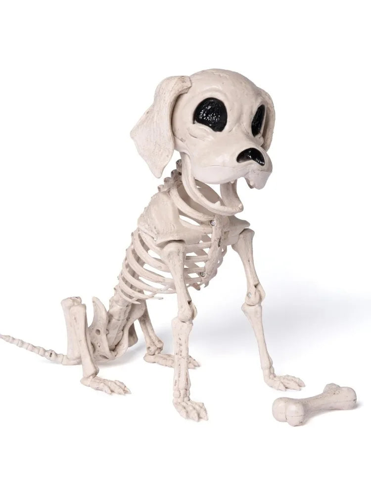 Posable Halloween Dog Skeleton Decoration With Movable Joints For Parties