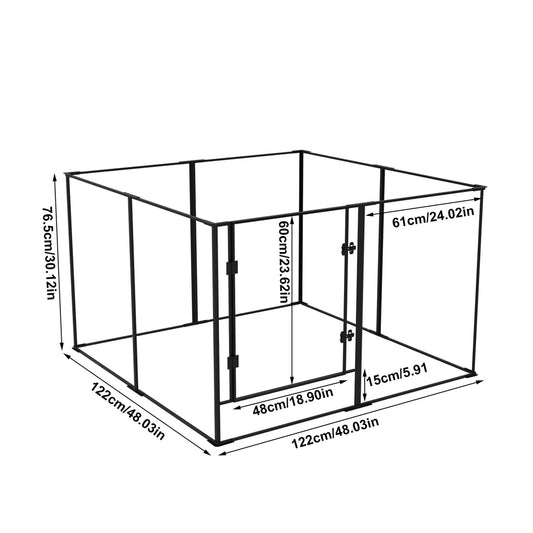 BINGOPAW Acrylic Dog Playpen for Indoor Exercise and Training