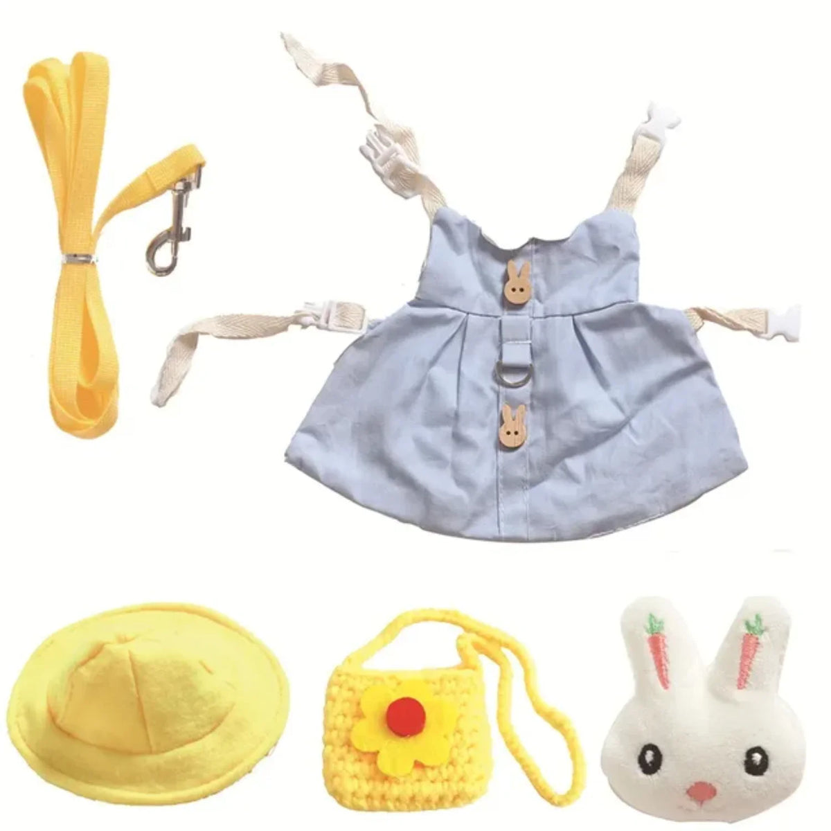 Small Pet Harness Leash Set For Rabbits And Guinea Pigs