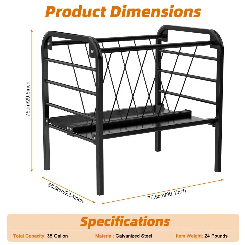 Galvanized Steel Livestock Forage Feeder for Goats Sheep and Calves