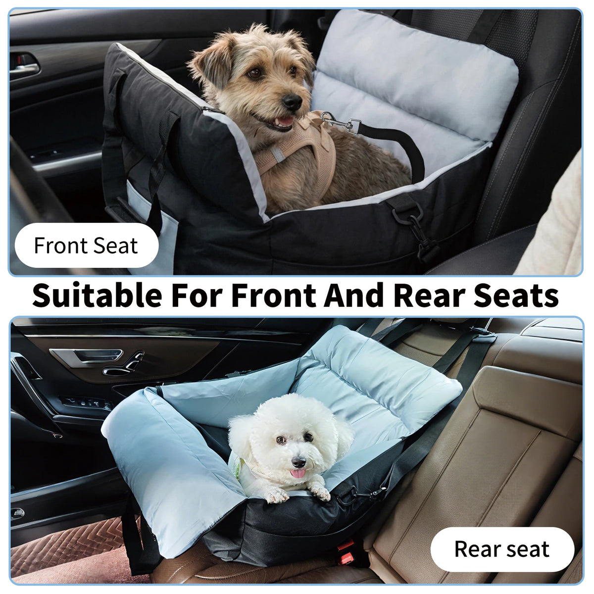 BORWART Dog Car Seat With Safety Belt And Washable Cover