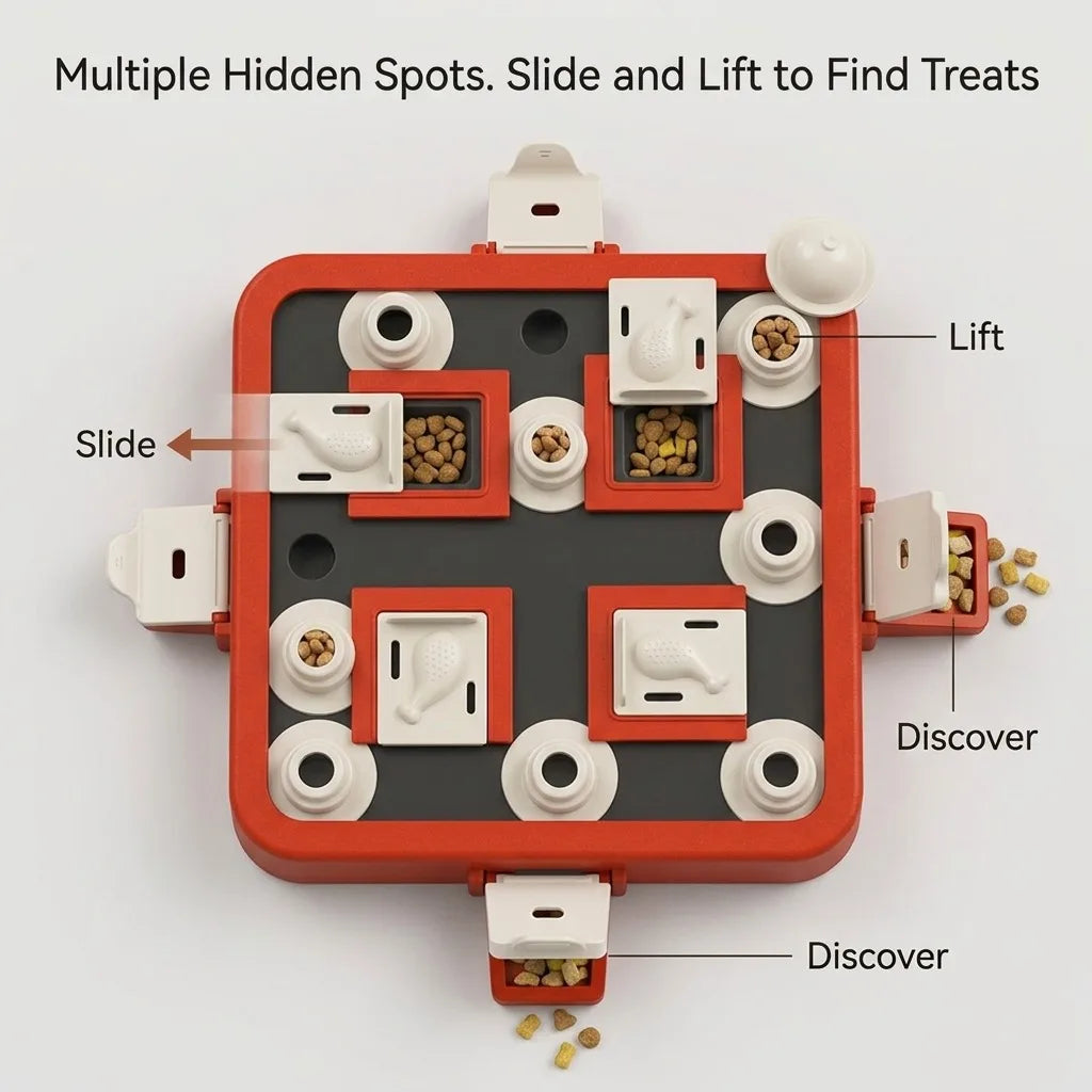 Interactive Dog Puzzle Feeder For Slow Feeding And IQ Training