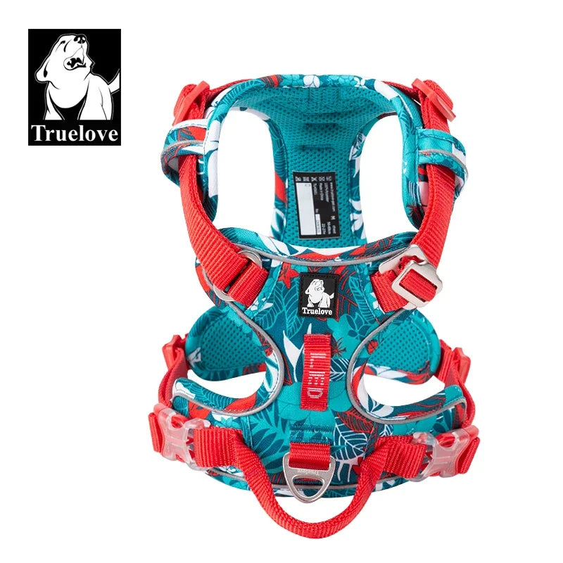 TRUELOVE Reflective Adjustable Padded Dog Harness for All Breeds