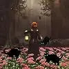Halloween Black Cat And Ghost Yard Decorations With Stakes