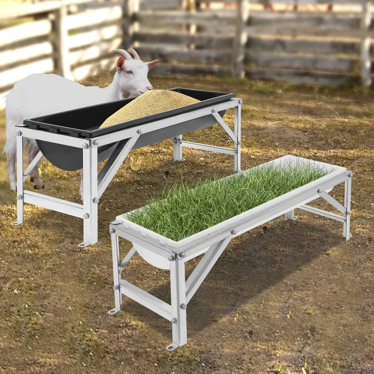 Livestock Feed Trough With Stand for Cattle and Sheep