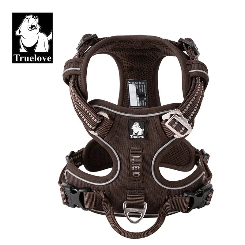 TRUELOVE Reflective Adjustable Padded Dog Harness for All Breeds