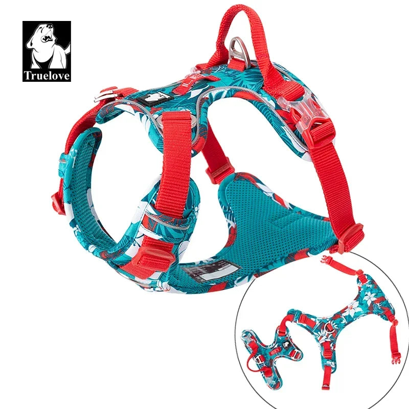 TRUELOVE Reflective Adjustable Padded Dog Harness for All Breeds