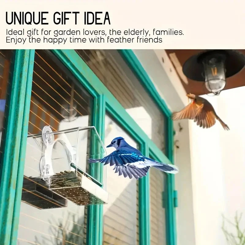 Clear Window Bird Feeder With Strong Suction Cups For Birds
