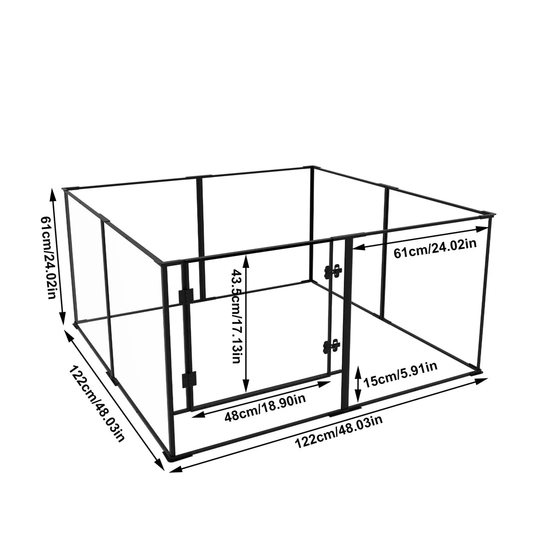 BINGOPAW Acrylic Dog Playpen for Indoor Exercise and Training