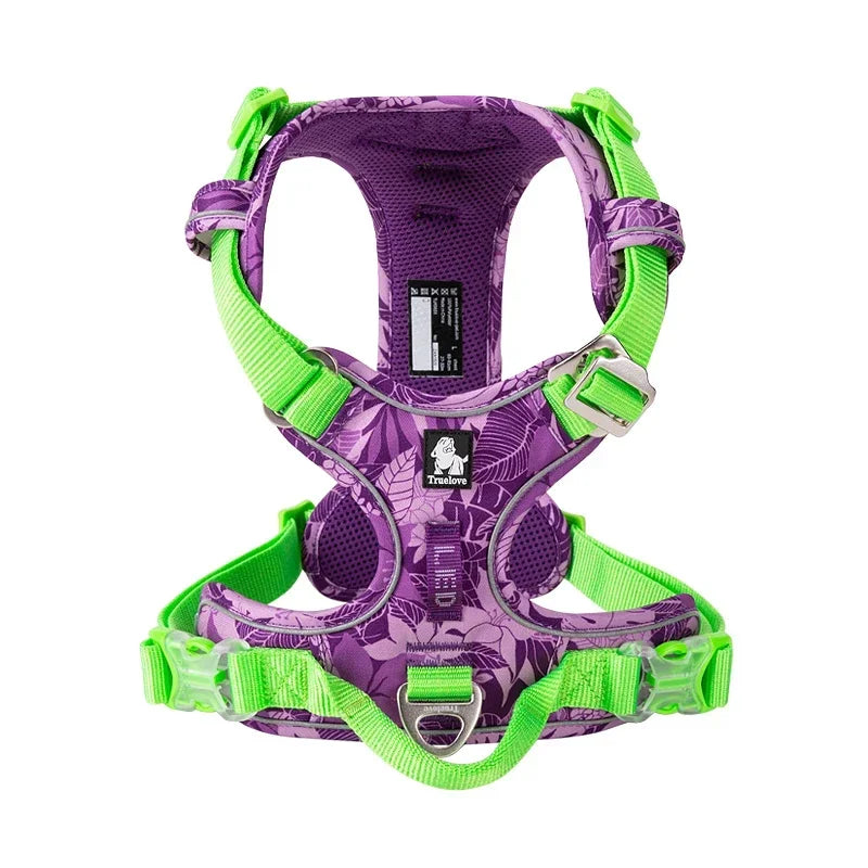 TRUELOVE Reflective Adjustable Padded Dog Harness for All Breeds