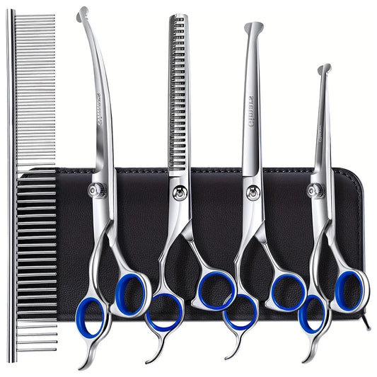 Seven In One Pet Grooming Scissors Set With Ceramic Coating