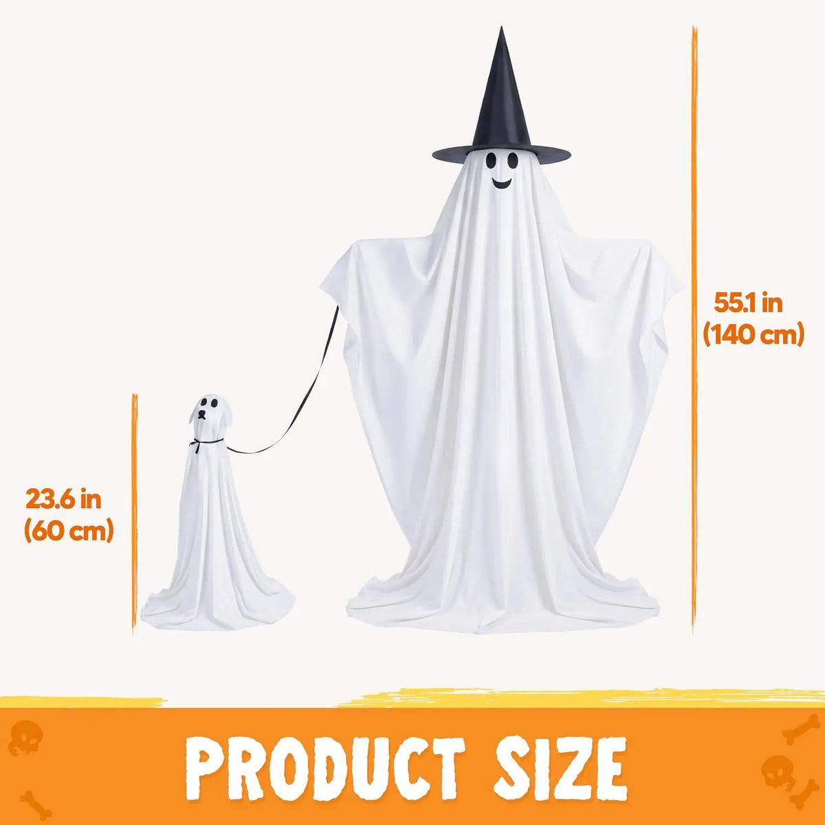 Joyfy Halloween Ghost and Dog Decorations With LED Lights