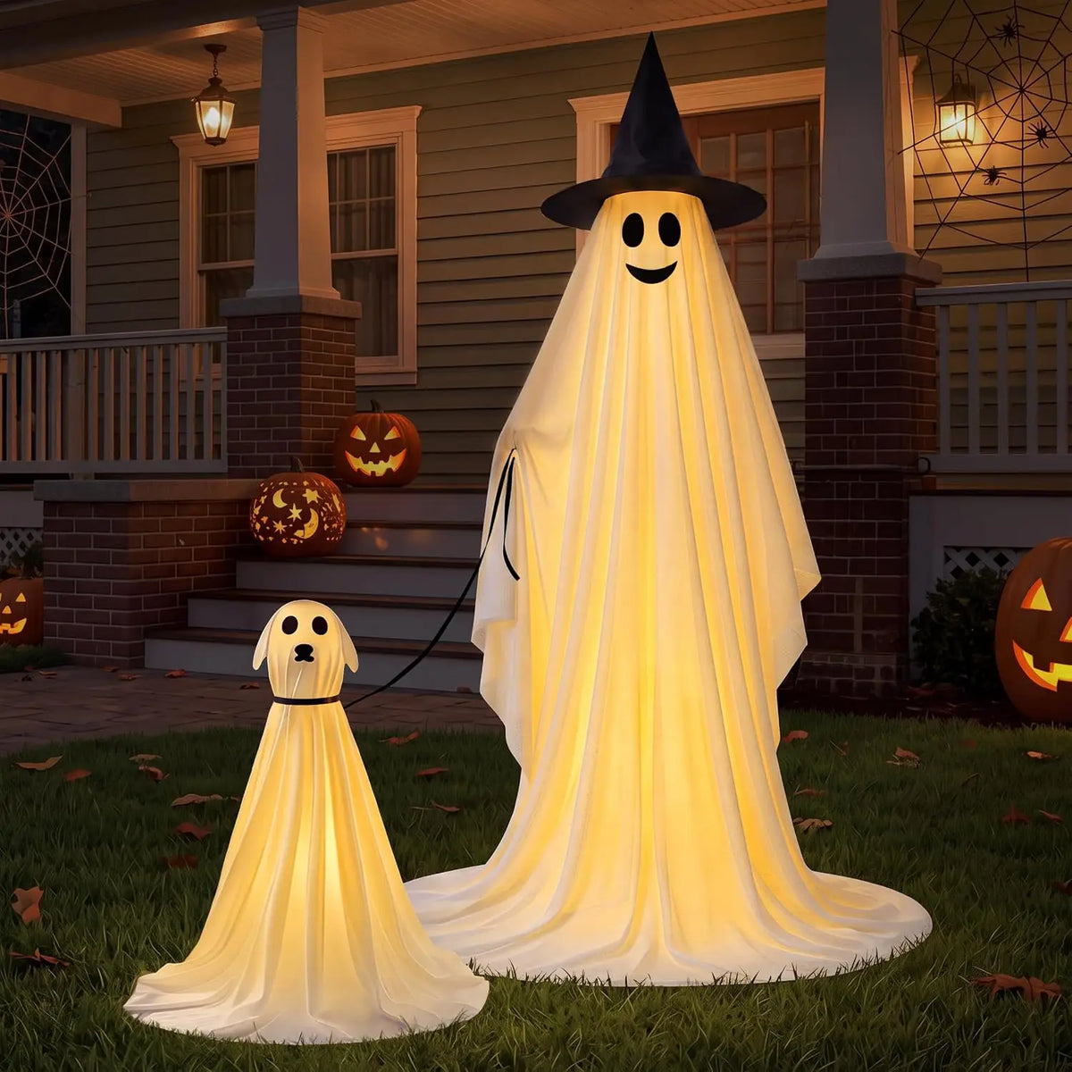 Joyfy Halloween Ghost and Dog Decorations With LED Lights