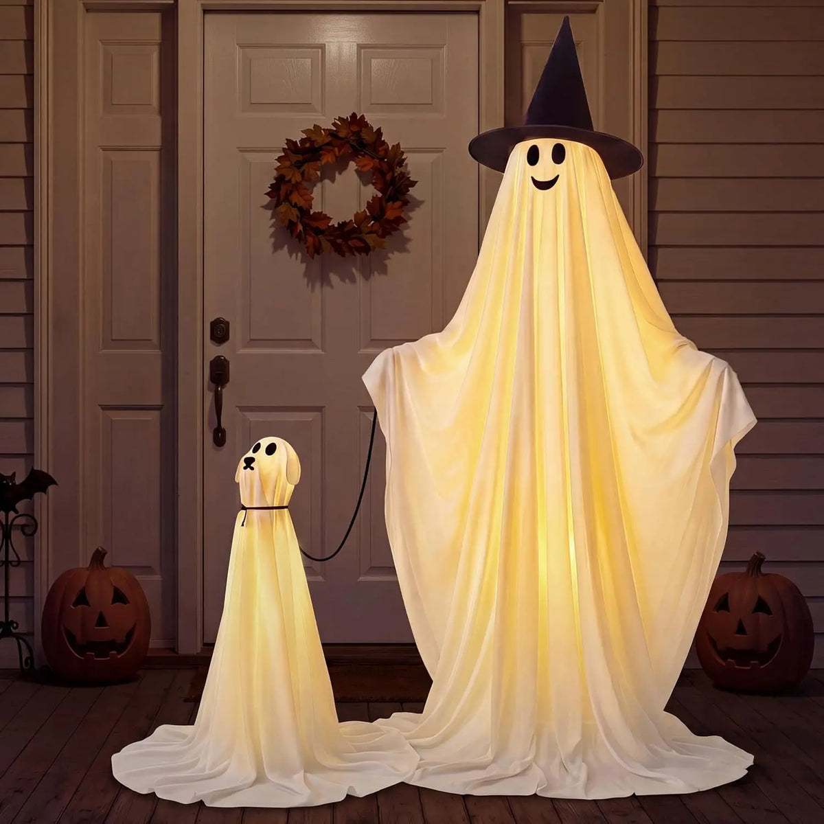 Joyfy Halloween Ghost and Dog Decorations With LED Lights