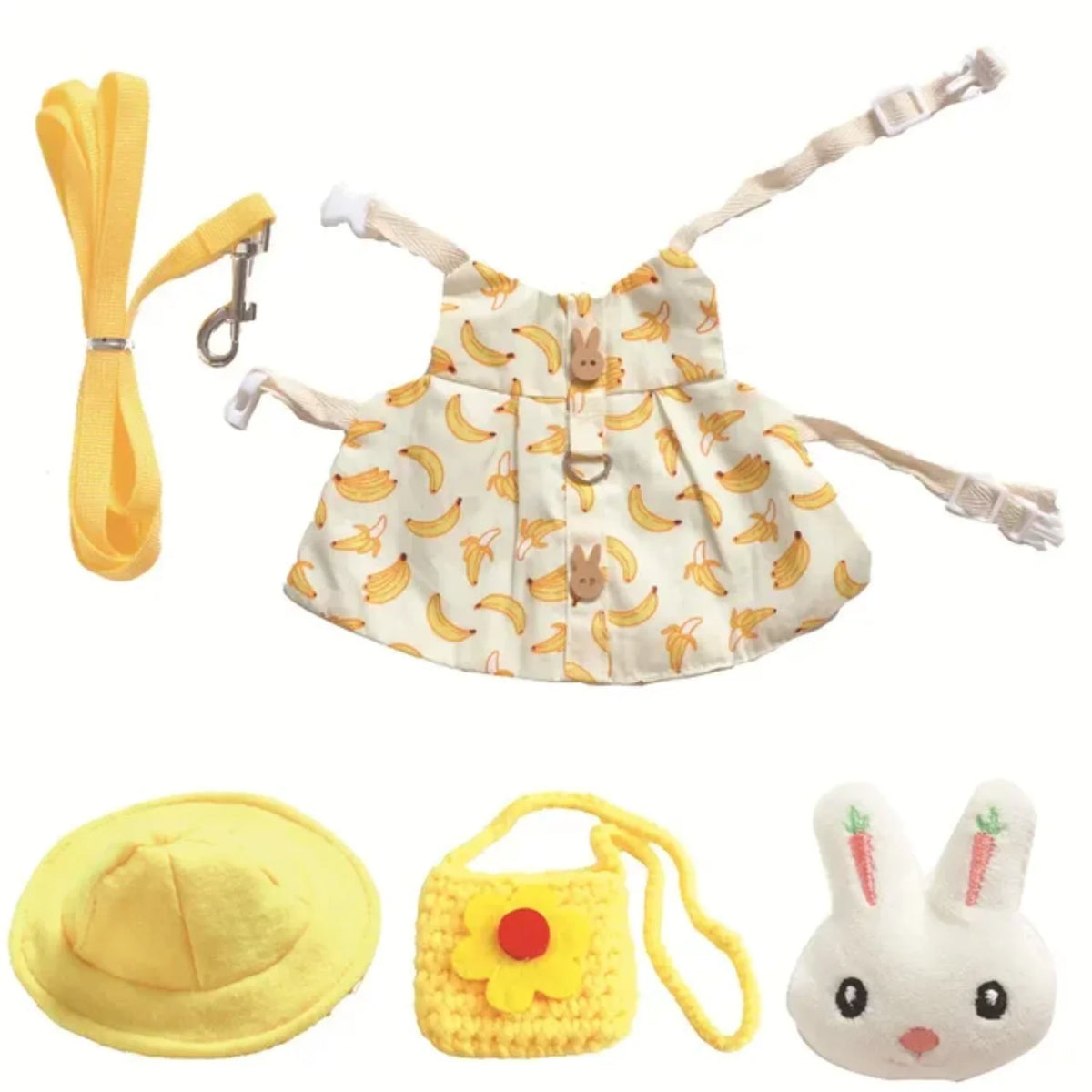Small Pet Harness Leash Set For Rabbits And Guinea Pigs