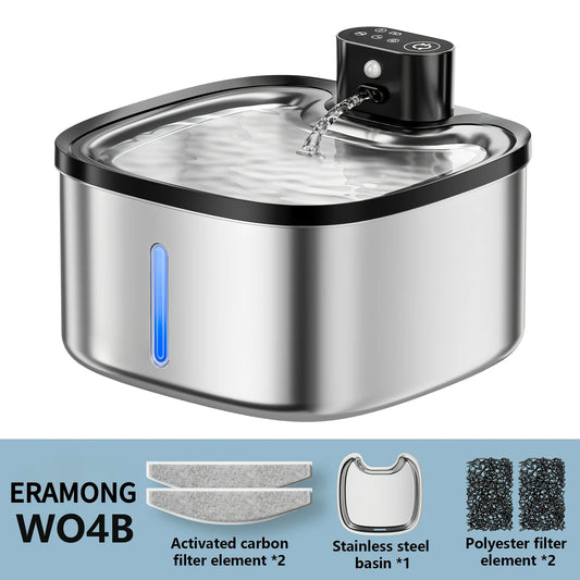ERAMONG Wireless Smart Pet Water Fountain With Motion Sensor